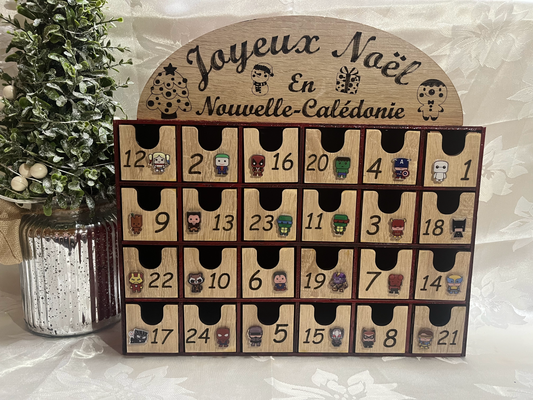 Calendrier de l'avent en bois "Joyeux Noël en Nouvelle-Calédonie"
