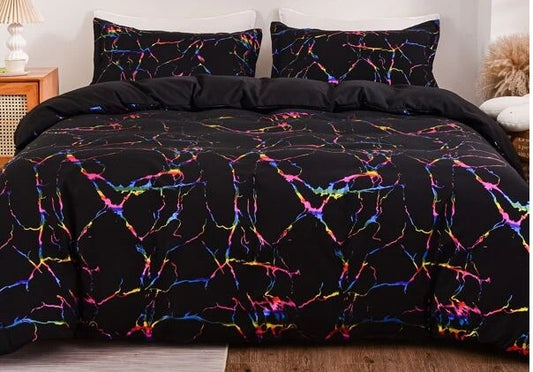 Housse de couette "marbre multicolore"