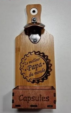 Décapsuleur en bois pour les papas