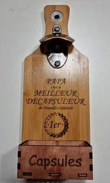 Décapsuleur en bois pour les papas