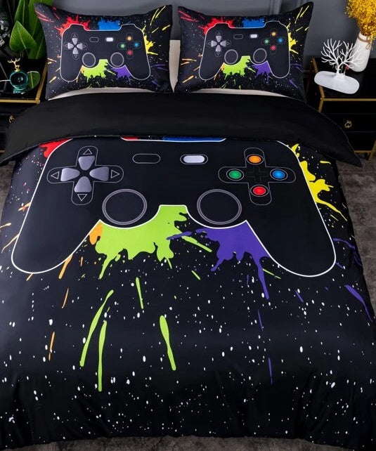 Housse de couette "Manette tâches multicolores"