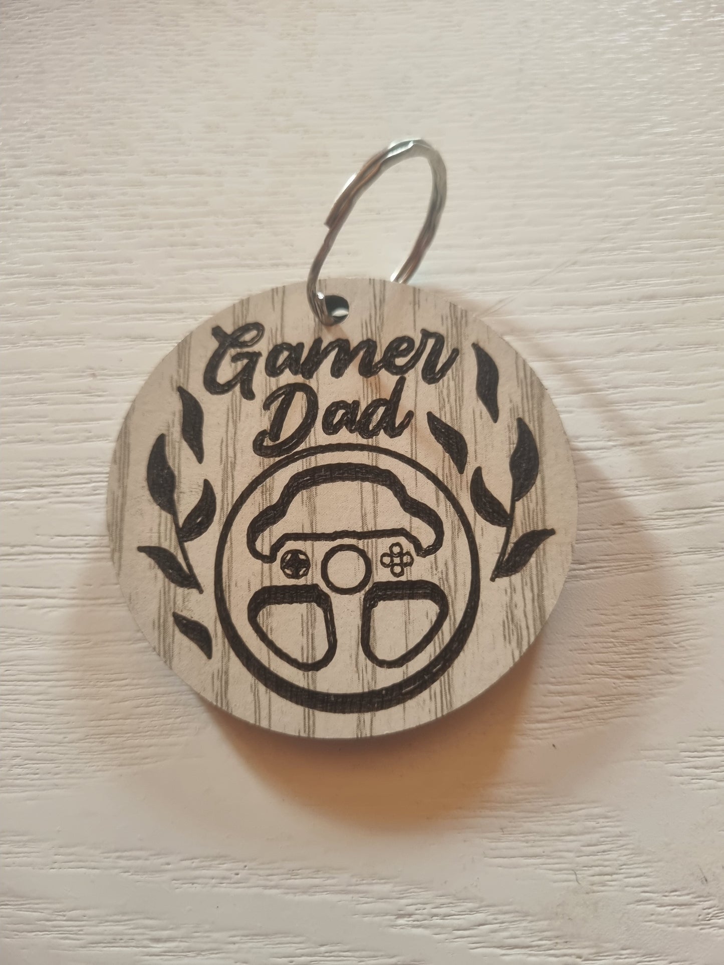 Porte-clés en bois "Gamer"