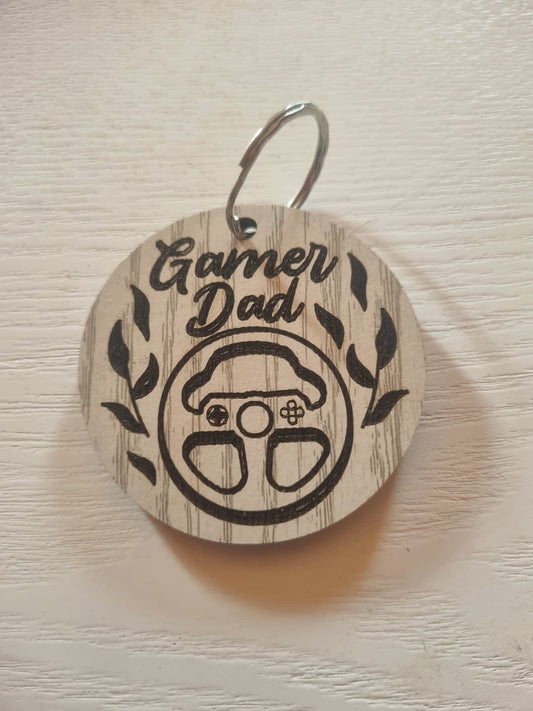 Porte-clés en bois "Gamer"