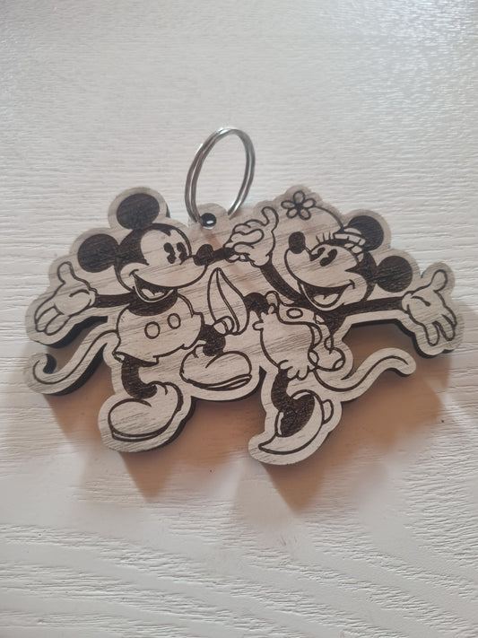 Porte-clés en bois MICKEY