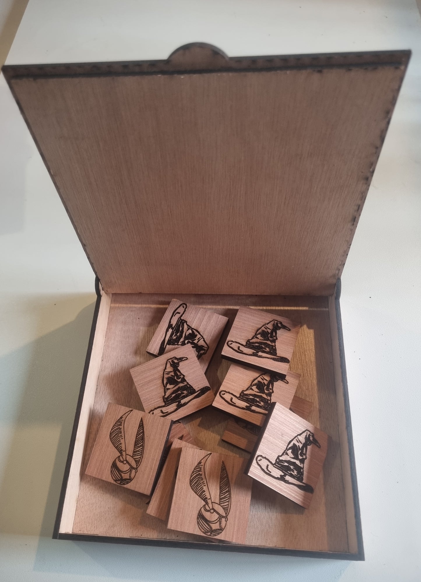 Jeu du morpion à thème en bois