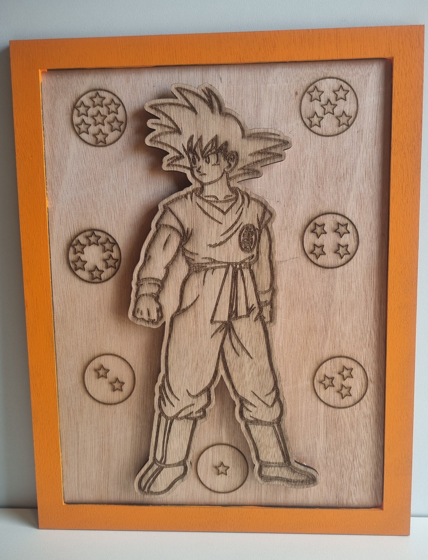 Tableau lumineux en bois "Dragon Ball"
