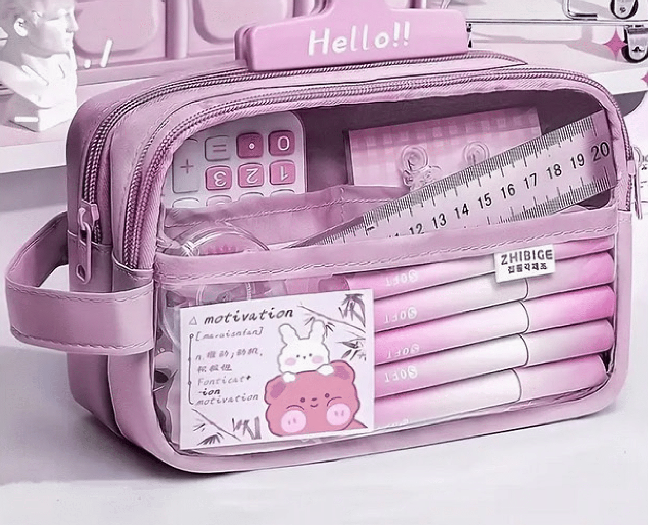 Trousse semi-transparente