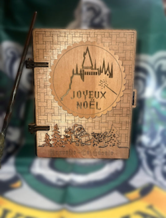 Calendrier de l'avent en bois "Livre Harry Potter"