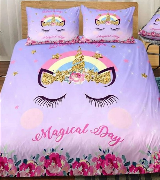Housse de couette "Believe in magic , Magical Day"