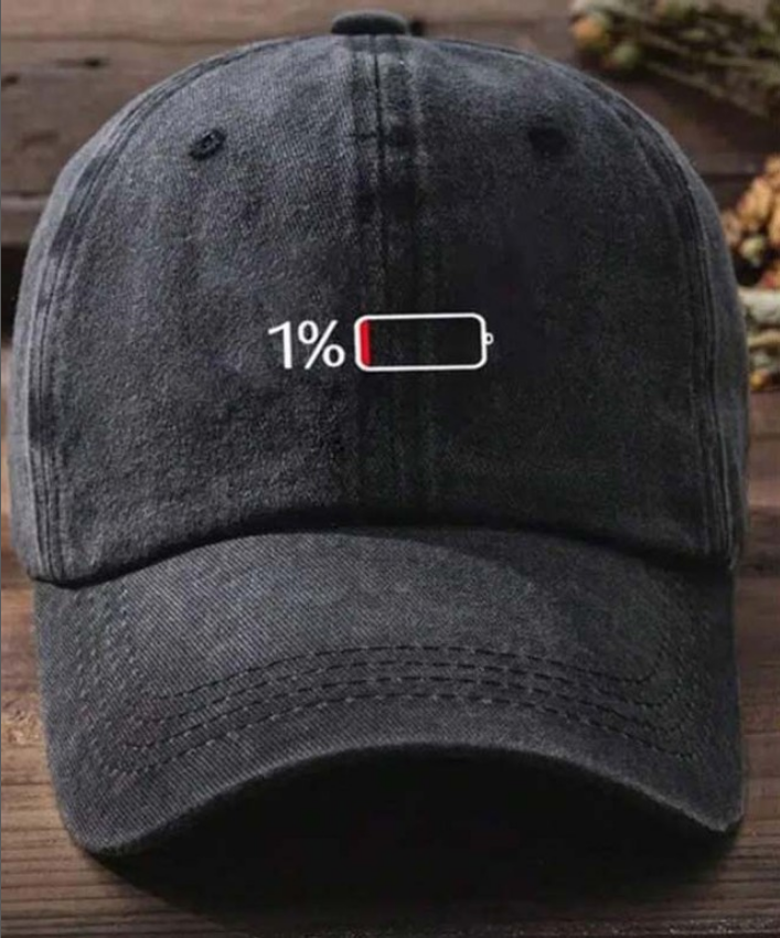 Casquette noire "Batterie vide"