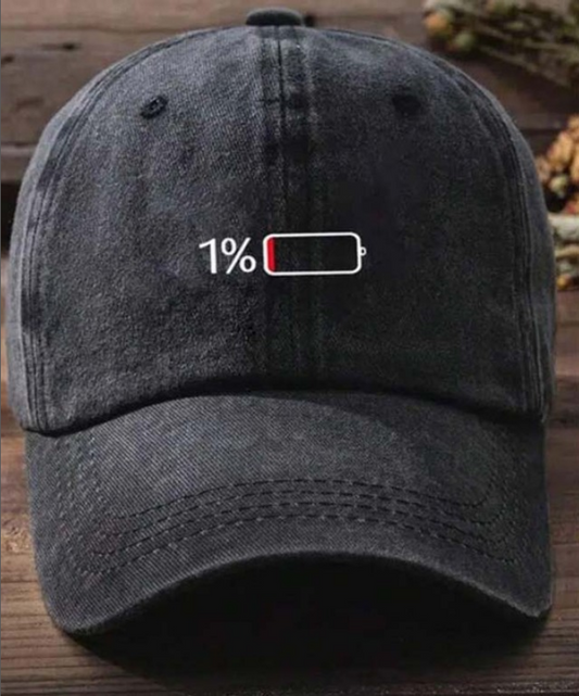 Casquette noire "Batterie vide"