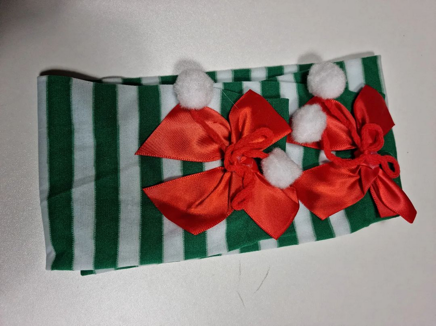 Chaussettes hautes rayées de Noël