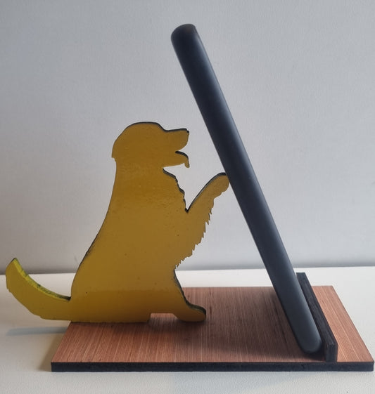 Support de smartphone en bois "Chien"