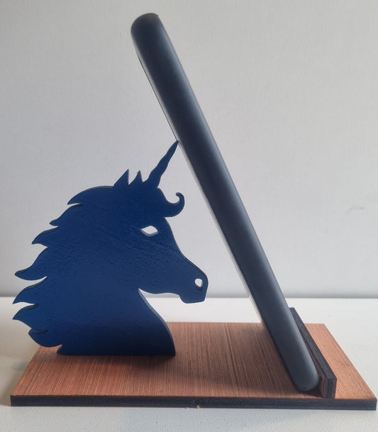 Support de smartphone en bois "Licorne"