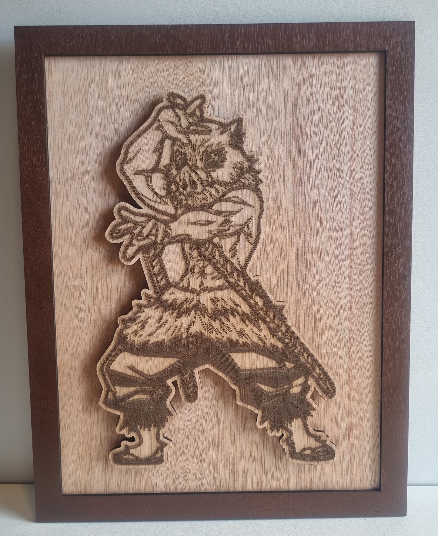 Tableau lumineux en bois "Demon Slayer"