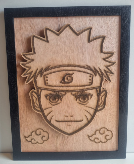 Tableau lumineux en bois "Naruto"