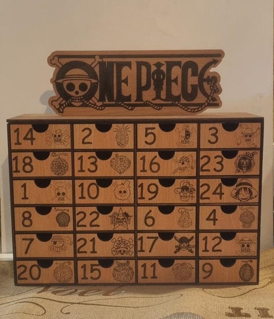 Calendrier de l'avent en bois One Piece