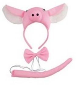 Ensemble oreilles d'animaux + noeud papillon + queue pour enfant